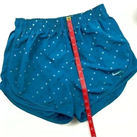 Nike Women's Blue Polkadots Dri-Fit Mesh Side Running Athletic Shorts Size M - Picture 14 of 14